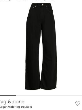 rag & bone Logan Mid/High Rise Wide Leg Jeans Size 30
